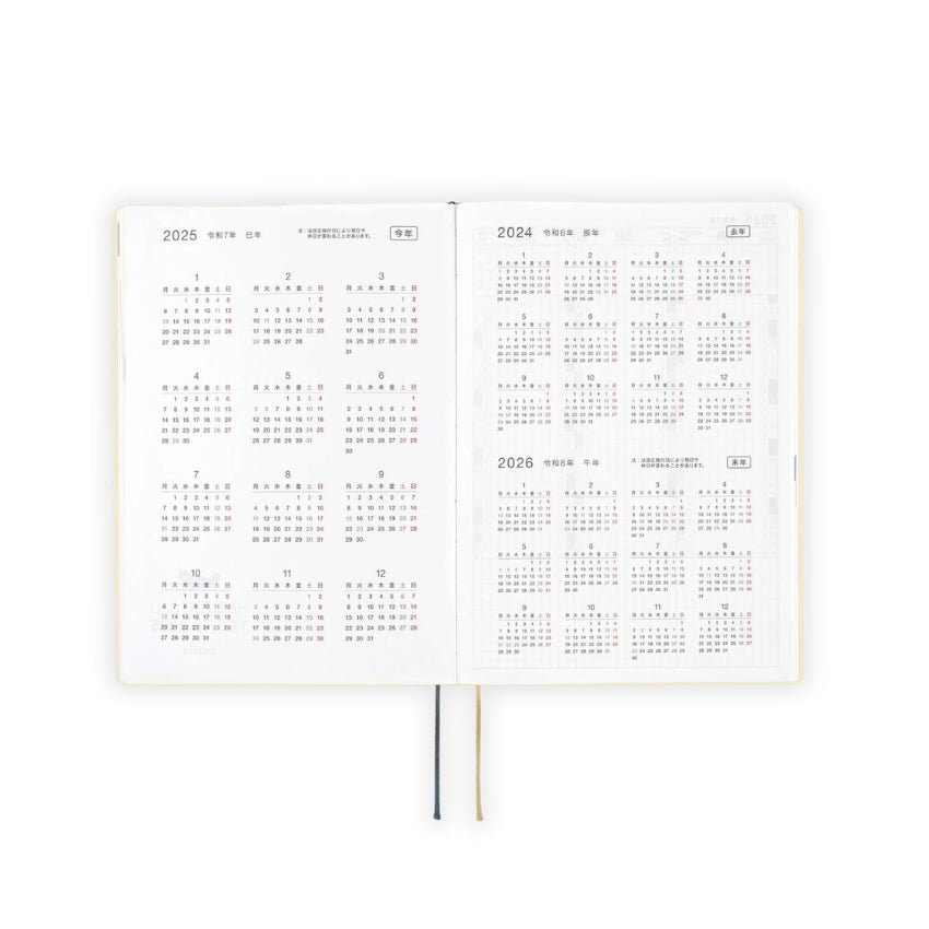 Hobonichi Techo HON Planner 2025 A6, Bow & Tie / Snake Toy Paper