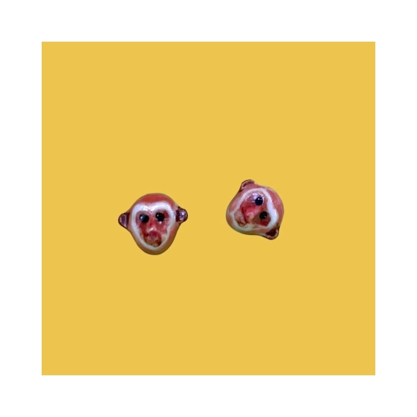 Porcelain Earrings - Monkey