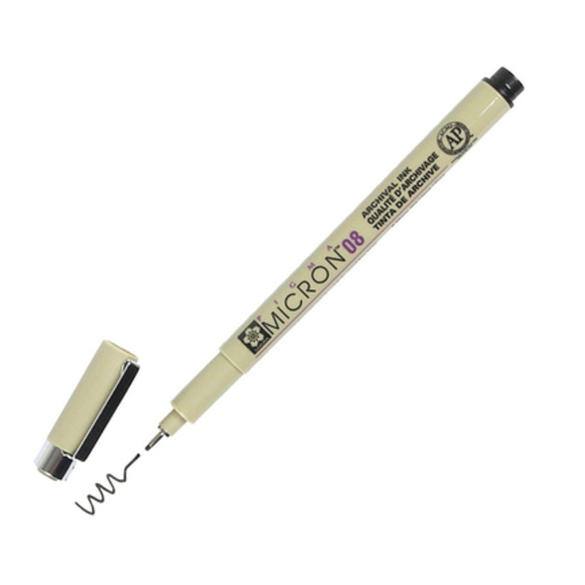 Sakura Pigma Micron Pen - Black, 08