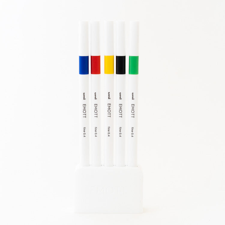 Uni EMOTT Fineliner Markers No. 6 - Set of 5, Nature – Paper and Grace